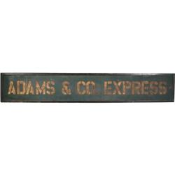 Adams Co. Express  Wooden Trade Sign    Sand Finish