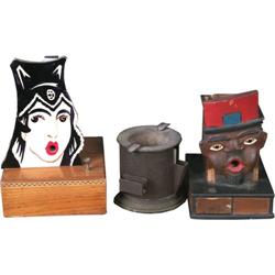 Lot of 3 early Cigarette mechanical Figural Vendors