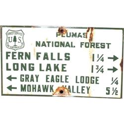 U.S. Forest Service Porcelain Sign    7 x 12"