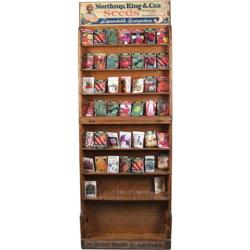 Northrup-King Co. Wooden Seed Display w/ Product