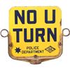 Image 1 : No U-Turn, Porcelain AAA Sign  (CSAA)  16 x 20"