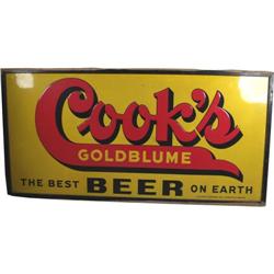 "Cooks"  Goldblume Beer 4 x 8' 1940's Mint & Never Hung