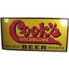 Image 1 : "Cooks"  Goldblume Beer 4 x 8' 1940's Mint & Never Hung