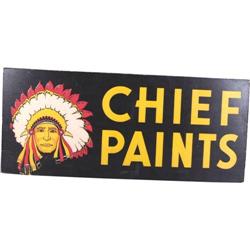 Chief Paints 2 sided cardboard sign 12" x 36"