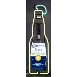 Corona Bottle with lime neon sign