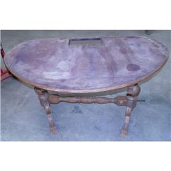 Early Claw foot Black Jack Table B C Wills Co Detroit M