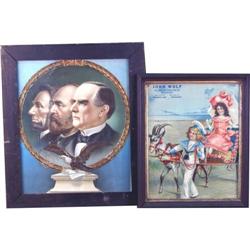 Lot of 2 1924 Prints John Wolf Random Lake ,WI