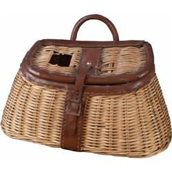 Fishing Creel   Wicker & Leather
