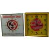 Lot of 2 Sq Adv Clocks: Ballantine Beer & Park-Pollard