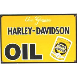 Harley Davidson Oil Porcelain Sign  9 x 14"