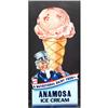 Image 4 : Lot of 4  Anamosa Ice Cream Die Cut Easel Back Signs