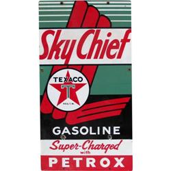 Sky Chief Texaco Porcelain Sign  12 x 22 