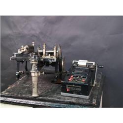 Lot of 2 Office Items: Coin Sorter & an Adding Machine