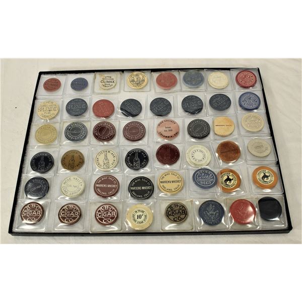 Group of Saloon Chips and Tokens