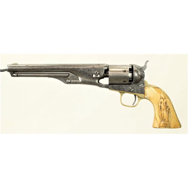 Engraved Colt 1861 Navy Revolver