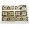 Image 2 : Lot of 16 Red Seal 1928 $2 Notes