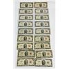 Image 1 : Lot of 18 $2 Red Seal Notes