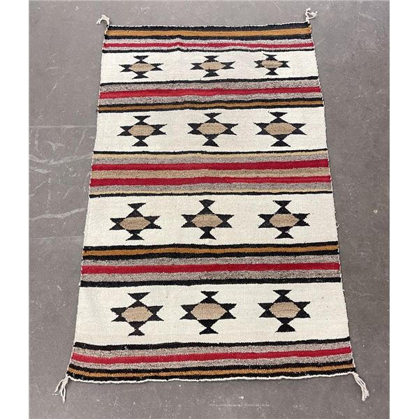 Antique Navajo Indian Saddle Blanket Rug