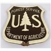 Image 1 : Original US Forest Service Wood Shield Sign