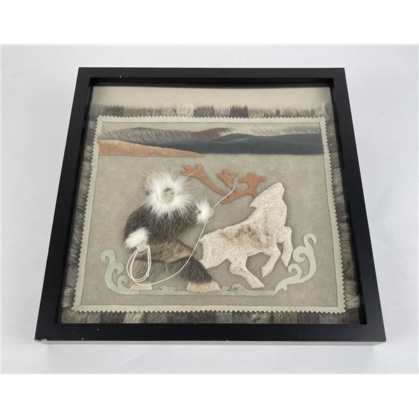 Framed Alaskan Inuit Eskimo Caribou Picture