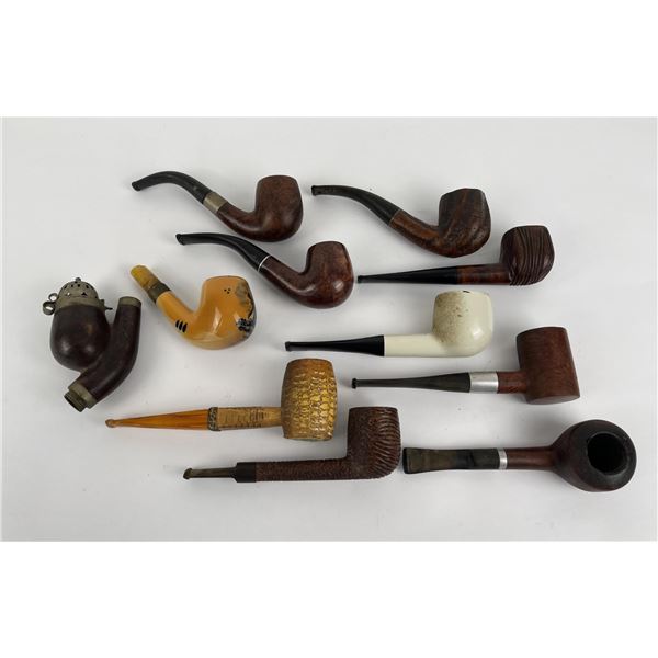 Collection of Estate Tobacco Smoking Pipes