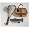Image 2 : Montana Fly Fishing Creel and Net Lot