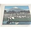 Image 3 : Mount Fuji Japan Hand Tinted Photo Rice Farmers