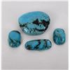 Image 2 : Natural Arizona Turquoise Cabochon Stones 54 cts