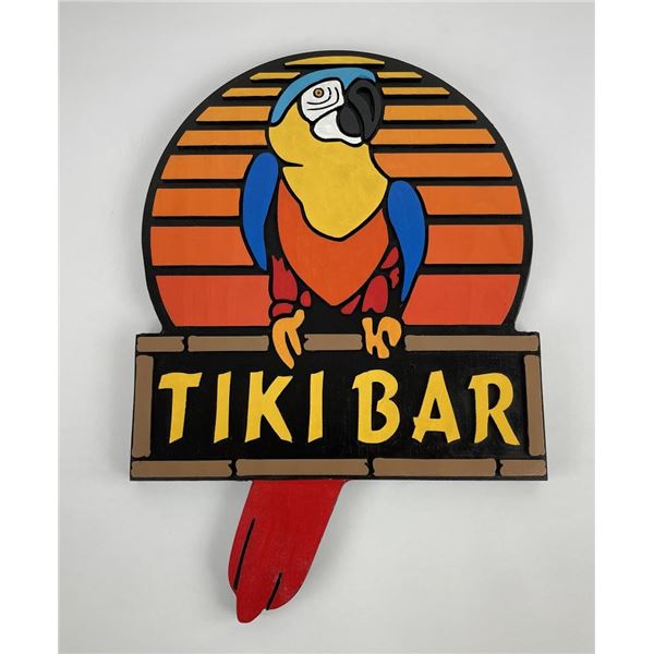 Custom Made Hand Painted Wood Tiki Bar Sign