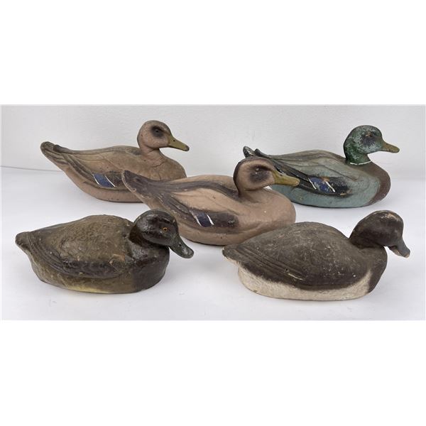 Lot of Carry Lite Paper Mache Duck Hunting Decoys