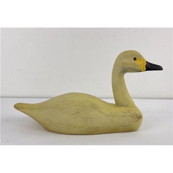 Carved Wood Swan Decoy