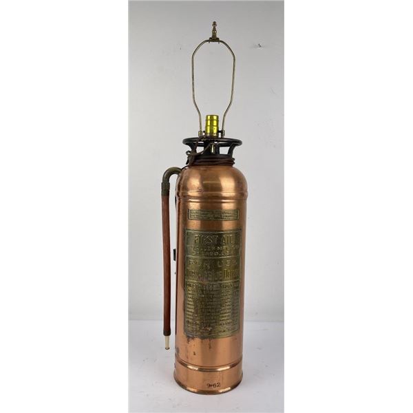 Antique Copper Fire Extinguisher Lamp