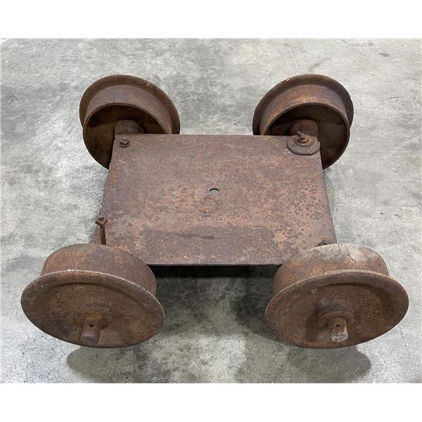 Antique Butte Montana Mine Ore Cart Wheels