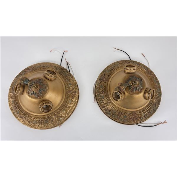 Pair of Antique Ceiling Light Fixtures