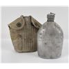 Image 1 : WW2 Trench Art Engraved USMC Canteen