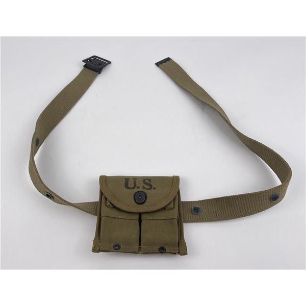 WW2 USMC Belt w/ M1 Carbine Mag Pouch
