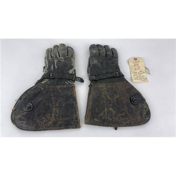 Antique Leather Motorcycle Riding Gloves