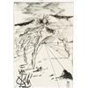 Image 1 : Spanish Surrealist Ink on Paper Signed "Dali"
