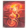 Image 2 : Spanish Surrealist Oil on Canvas Signed Dominguez