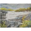 Image 1 : Canadian Oil on Panel Framed Waterfall