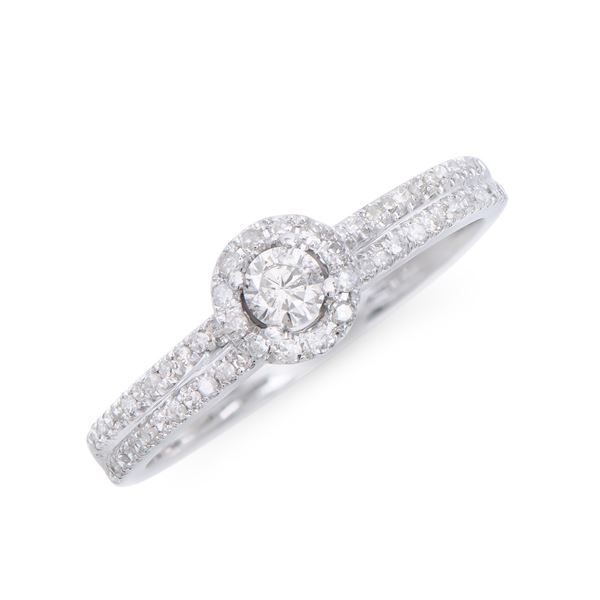 14KT White Gold 0.45ctw Diamond Ring