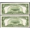 Image 2 : 1950 $5 Consecutive San Francisco Federal Reserve Notes