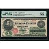 Image 1 : 1862 $1 Legal Tender Note PMG 55