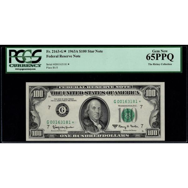 1963A STAR Chicago FRN PCGS 65PPQ