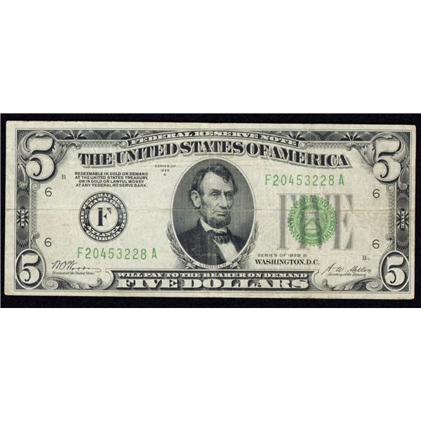 1928B $5 Atlanta Federal Reserve Note