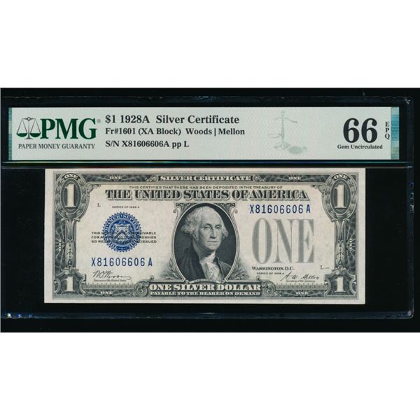1928A $1 Silver Certificate PMG 66EPQ