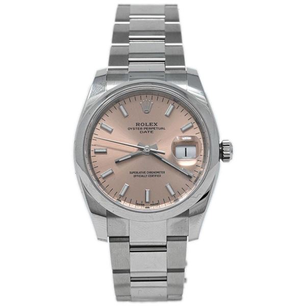 Rolex Unisex Date Stainless Steel Watch