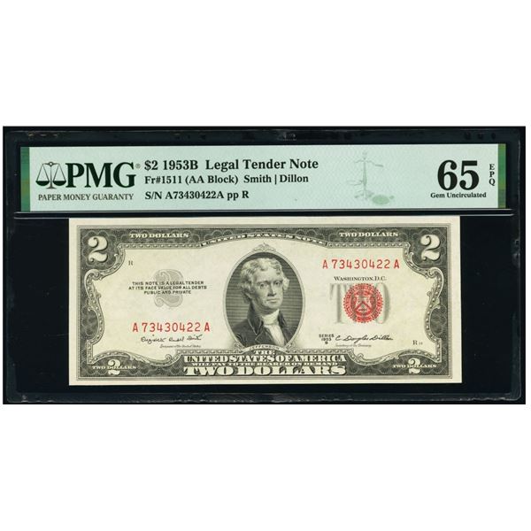 1935B $2 Legal Tender Note PMG 65EPQ