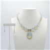Image 2 : Beautiful 427 Ctw Opalite Necklace And Earring Set