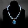 Image 3 : Beautiful 427 Ctw Opalite Necklace And Earring Set